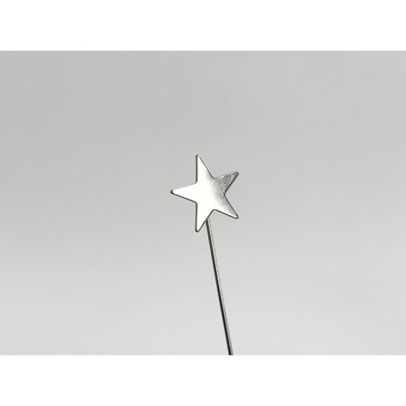 Star Shaped Silver Toned Classic Vintage Stick Pin | Hat Pin | Lapel Pin - Picture 2 of 10